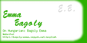 emma bagoly business card